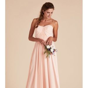 Blush Pink Birdy Grey Bridesmaid Dress